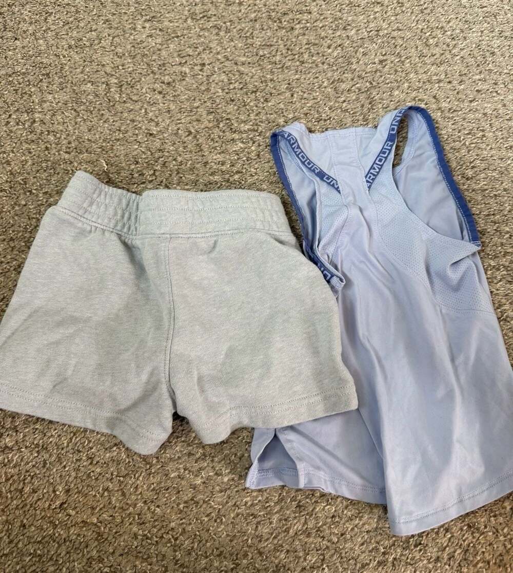 Under Armour Girls Tank Top and Short Set 4T - Picture 3 of 4